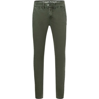 Afbeelding van TIMEZONE Heren Chino Broek slim JANNOTZ Olijf Volwassenen