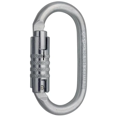 Afbeelding van CAMP Unisex&#039;s Oval Pro 3Lock stalen karabijnhaak, gepolijst, One Size