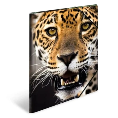 Afbeelding van 3x Elastomappen A3 PP Leopard