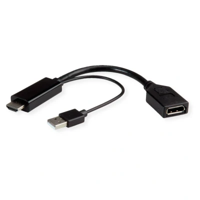 Afbeelding van ROLINE 4K HDMI/DisplayPort Adapter, v1.2, HDMI Male DP Female, Actief