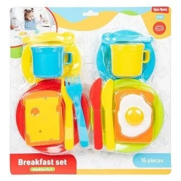 Afbeelding van Toi Toys Home food ontbijt set, 16dlg.