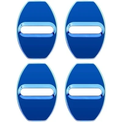 Afbeelding van 4 stuks Auto Deurslot Cover voor Kia Niro I 2016 2017 2018 2019 2020 2021 2022, Roestvrijstalen Deursloten Beschermhoes Guard Klink Cap Styling Accessoires,A/Blue