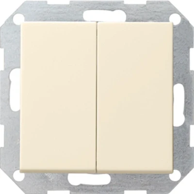 Afbeelding van Gira Systeem 55 drukvlak serieschakelaar 10A 250V creme wit glanzend