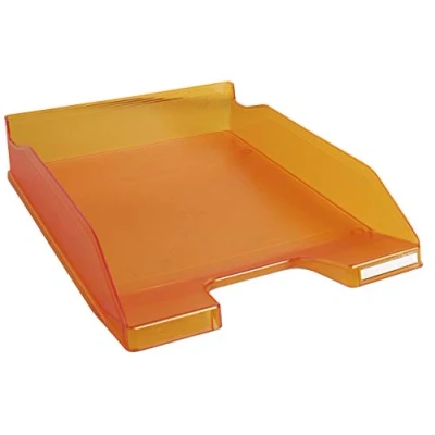 Afbeelding van Exacompta ref. 11346D Set van 6 Brievenbakken COMBO MIDI Afmetingen: 34,6 x 25,5x 6,5 cm voor A4 documenten kleur doorzichtige mandarijn