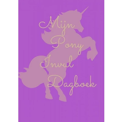 Afbeelding van Mijn pony invul dagboek paars