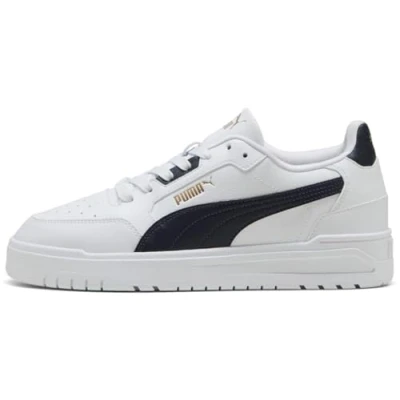 Afbeelding van PUMA Unisex Shuffle Downtown Sneaker, Wit New Navy Goud, 40.5 EU