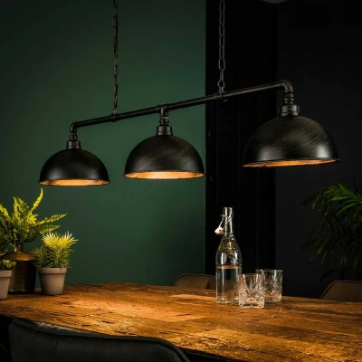 Afbeelding van Fraaai Hanglamp Ahura 3L Zwart Metaal