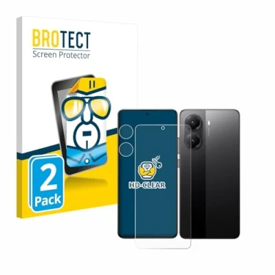 Afbeelding van BROTECT Screenprotector voor Xiaomi Poco X7 Pro (Voor+Camera) Folie Beschermfolie transparant (2 Stuks)