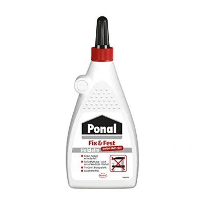 Afbeelding van Ponal Fix &amp; Fest houtlijm, 200 g onmiddellijk lijm, transparante houtlijm voor gebruik binnenshuis, oplosmiddelvrije lijm ideaal verticale oppervlakken