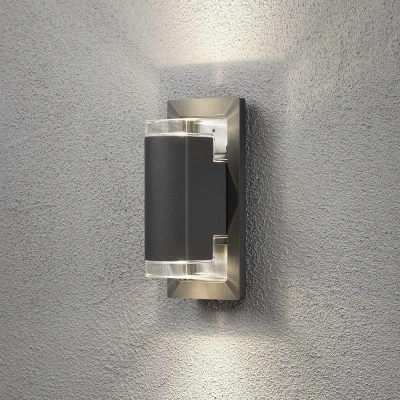 Afbeelding van Konstsmide Potenza 7987 370 Buitenlamp (wand) LED, Spaarlamp GU10 12 W Antraciet