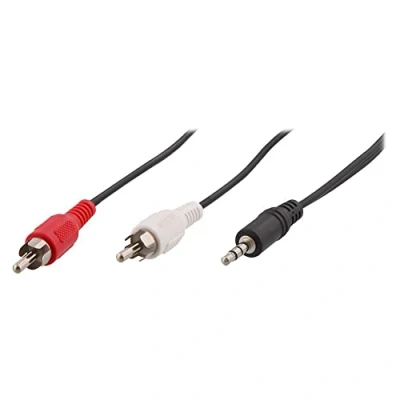 Afbeelding van TNB stereo kabel (3,5 mm jack naar 2 RCA stekker, 1,2 m) zwart