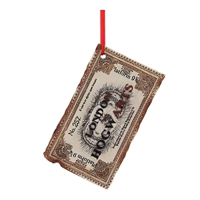 Afbeelding van Nemesis Now Harry Potter Hogwarts Express Ticket Hangende Kerstboomversiering 9.5cm