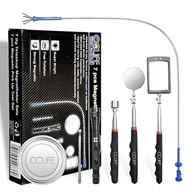 Afbeelding van CCLIFE Set met 7 magneten, telescopische spiegel, mechanisch, LED