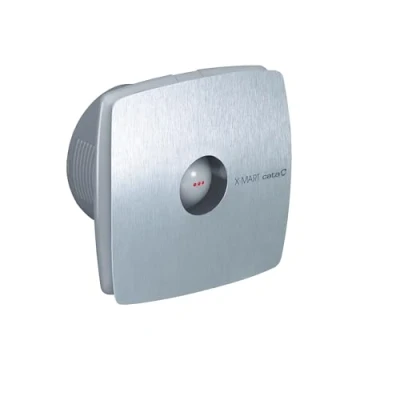 Afbeelding van Cata X Mart 12 roestvrijstalen ventilator met afzuigsysteem, lamp en warmtebescherming, breedte 17 cm, vermogen 20 W, kleur roestvrij staal