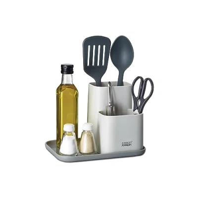 Afbeelding van Joseph Duo Keukengereihouder en organizers, Keuken Caddy voor Gadgets, Keukengerei Specerijen, Grijs