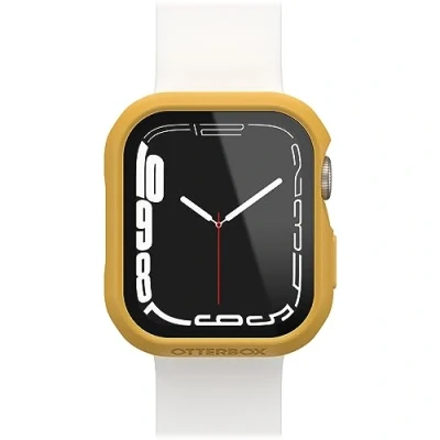 Afbeelding van OtterBox Eclipse Watch bumper met geïntegreerde glazen schermbeschermer voor Apple Series 9/8/7 41mm, gehard glas, valbestendig, slanke beschermhoes Watch, Geel