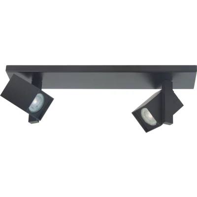 Afbeelding van Oslo Opbouwspot 2 lichts op balk zwart kantelbaar Modern Highlight