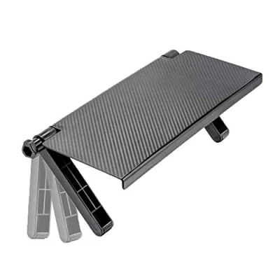 Afbeelding van Jieddey Verstelbare Scherm Plank, TV Plank Bovenste Opbergrek Opvouwbaar Montageorganisator voor Computer Flatscreen Zwart