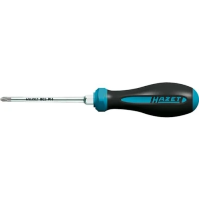 Afbeelding van HAZET 802 PH0 Werkplaats Kruiskop schroevendraaier PH 0 Koplengte: 60 mm DIN ISO 8764 1, 2