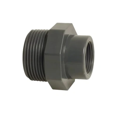 Afbeelding van PVC U Soknippel verlopend 1 x 3/8 inch, buitendraad binnendraad