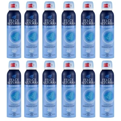 Afbeelding van 12 x Felce Lichtblauwe Deo Persona Spray klassieke geur 150 ml