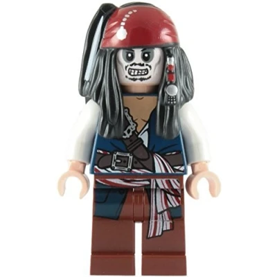 Afbeelding van LEGO Piraten van het Caribisch gebied: Captain Jack Sparrow (Skeleton) Minifiguur