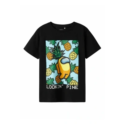 Afbeelding van Name it Tshirt print voor kinderen, Maat: 158/164, Black