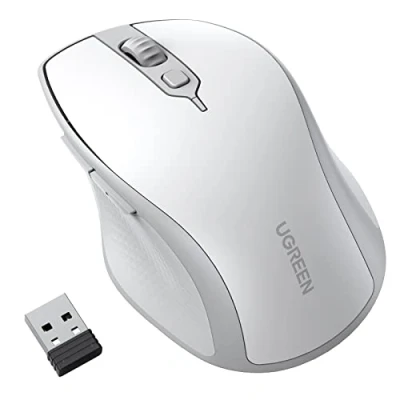 Afbeelding van UGREEN Bluetooth muis draadloos (BT 5.0 + 2.4G), 4000 dpi, 18 maanden batterijduur, ergonomische voor computer, laptop, tablet, mobiele telefoon, pc compatibel met Windows macOS Android iOS
