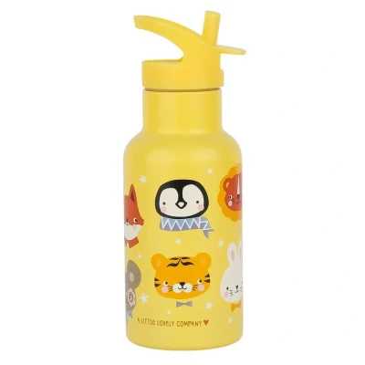 Afbeelding van A little lovely company rvs drinkfles dierenvrienden 350 ml