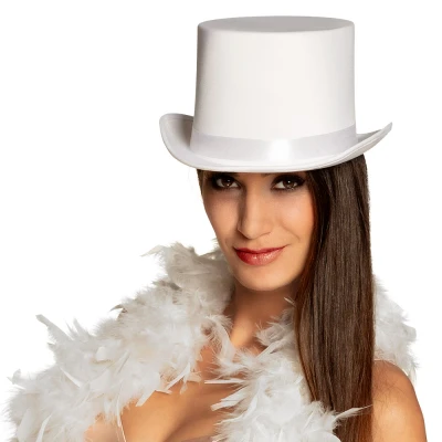 Afbeelding van Boland Hoed Gala, hoge hoed, lint, elegant, vilt, jaren 20, Gatsby, carnaval, Halloween, themafeest, verkleden, theater