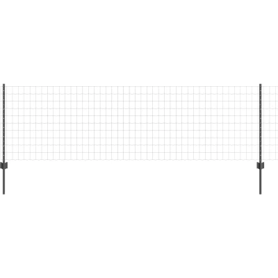 Afbeelding van vidaXL Euro hekset Set van 2 Grijs Staal 10 x 0.8 m Duurzaam