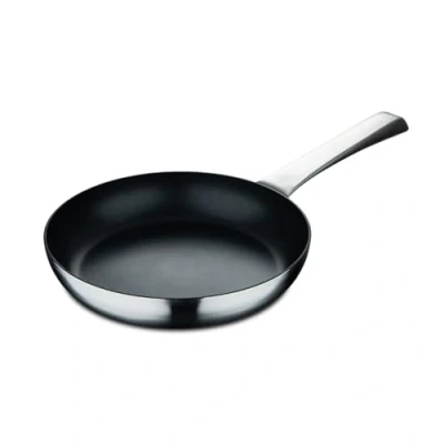 Afbeelding van MasterPro SIGMA Braadpan van roestvrij staal, 20 x 4,3 cm, Swiss Crystals keramische coating, meerlaags, geklonken holle handgreep, compatibel met alle warmtebronnen