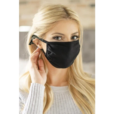 Afbeelding van Premium kwaliteit katoen mondkapje mondmasker gezichtsmasker herbruikbaar / Wasbaar Verstelbaar Zwart AWR
