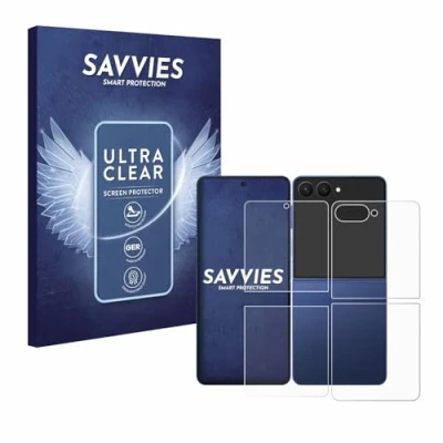 Afbeelding van Savvies Screenprotector voor Samsung Galaxy Z Flip 7 (Voor+Achter) Folie Beschermfolie transparant (18 Stuks)