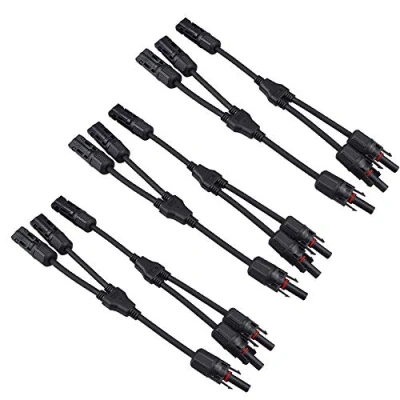 Afbeelding van QitinDasen 3 paar professionele zonnestekkers, solar Y aftakverbinders, takconnector, fotovoltaïsche connector, parallelle connectoren voor zonnepaneel