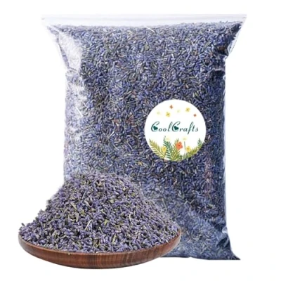 Afbeelding van CoolCrafts Gedroogde lavendelbloemen, droge lavendelknoppen bulk voor bruiloft gooien, ambachten, zakjes 1/4 pond