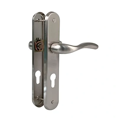 Afbeelding van Amig Deurgrepen met stalen plaat Mod. LENA 238 x 40 mm Sleutel 85 Elegant en eenvoudig design Staal zilver mat