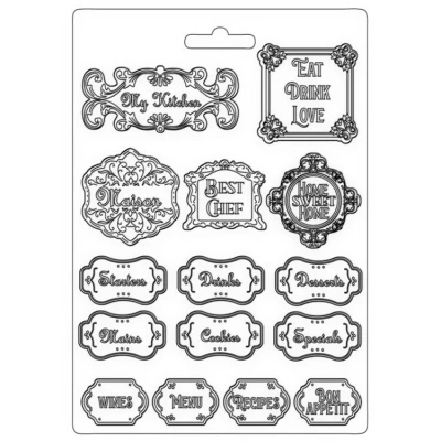 Afbeelding van Stamperia Soft Mould A4 Casa Granada Labels (K3PTA4522) (DISCONTINUED)