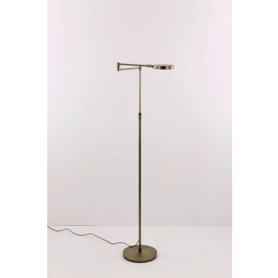 Afbeelding van Leeslamp vloerlamp brons LED geïntegreerd dim to warm dimmer