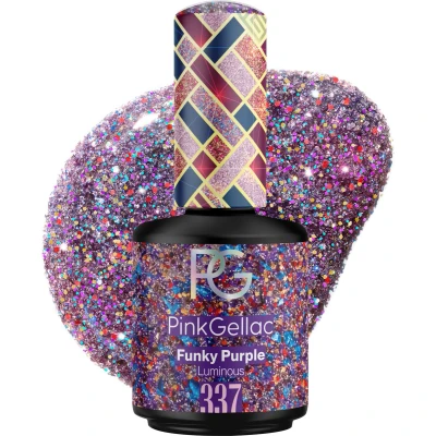 Afbeelding van Pink Gellac 337 Funky Purple Gel Lak 15ml Paarse Gellak nagellak Glitter Gelnagels Producten Nails