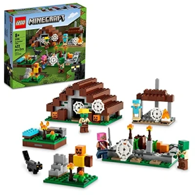 Afbeelding van LEGO Minecraft The Abandoned Village bouwpakket 21190, Zombie speelgoedset, cadeau idee voor kinderen, meisjes, jongens vanaf 8 jaar, met spelfiguren inclusief zombies en zombiejagers