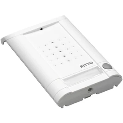 Afbeelding van Ritto 1271041 Deurintercom voor 1 gezinswoning, perfecte aanvulling je bestaande Minivox intercom met verlichte belknop en naamplaatje, wit