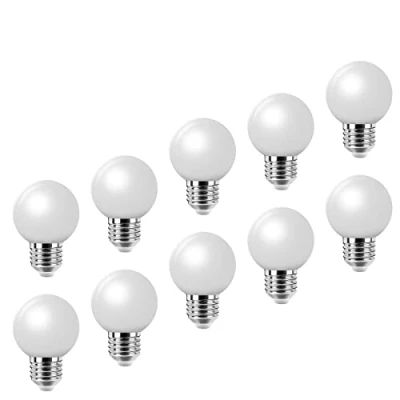 Afbeelding van E27 melkachtig wit golflicht led kleine Edison schroefkleurlamp 2W, spaarlamp 20W gloeilamp equivalent, geschikt voor terrasfeestsfeerlamp AC220 240V, 10 verpakkingen …