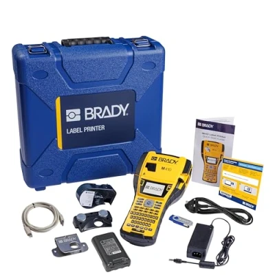 Afbeelding van Brady M410 Draagbare Labelprinter Kit Labelapparaat en Industriële Labelmachine voor Labels in Veeleisende Omgevingen incl. Koffer, Stroomkabel EU 1 Labelcartridge Vervangt BMP41