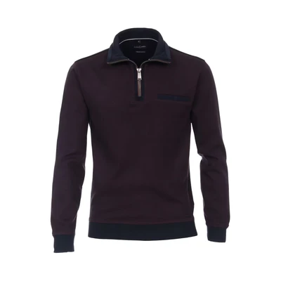 Afbeelding van CASA MODA comfort fit schipperstrui rood blauw melange