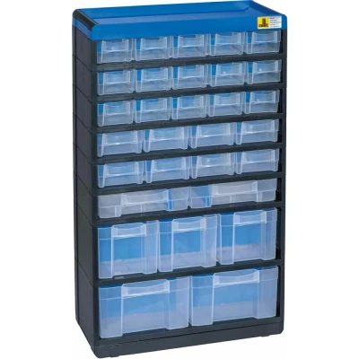 Afbeelding van Allit 464650 Opbergkast voor kleine onderdelen VarioPlus Pro 53/60 (b x h d) 300 525 135 mm Zwart, Blauw 1 stuk(s