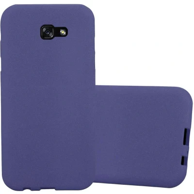 Afbeelding van Cadorabo Hoesje geschikt voor Samsung Galaxy A7 2017 in FROST DONKER BLAUW Beschermhoes gemaakt van flexibel TPU silicone Case Cover
