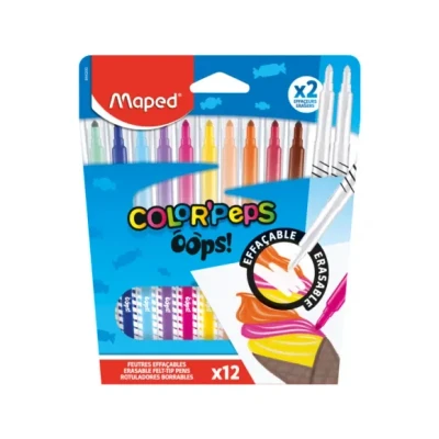 Afbeelding van Maped, zz3_ARCHIV_Pen_to_pen, Vezelstiftetui 12ST uitwisbaar (kleur gesorteerd, 12 x)