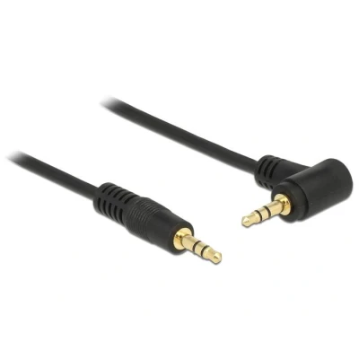 Afbeelding van Delock jack kabel 3.5 mm 3 pins male &gt; haaks 2 m zwart