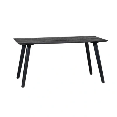 Afbeelding van Giga Meubel Eettafel Zwart 160x90x76cm Mangohout Tafel Oslo